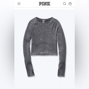 Victoria Secret Pink Seamless Workout Cropped Crew Top